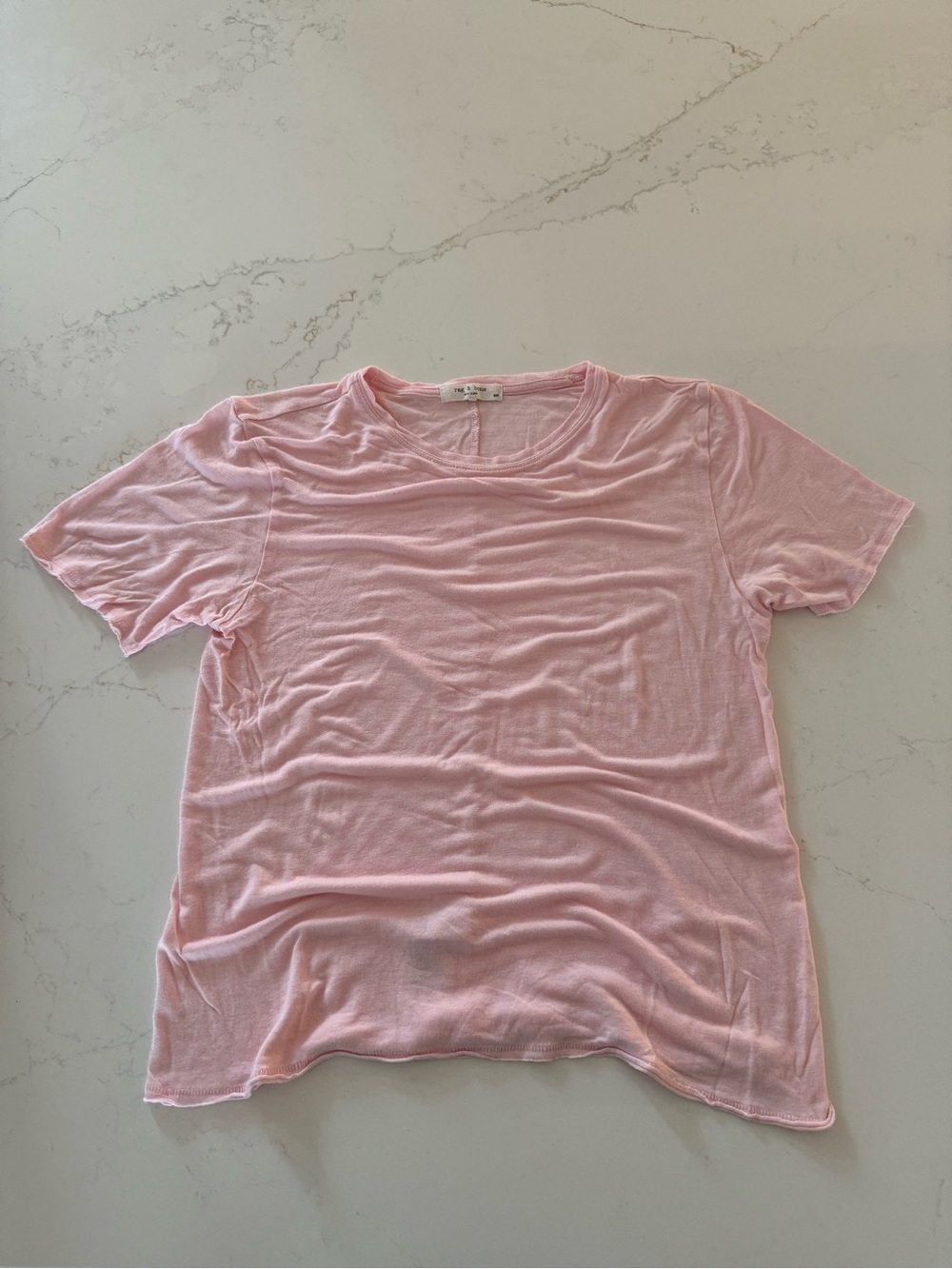 rag & bone Women’s Pink Lightweight Short Sleeve Tee Shirt Size S